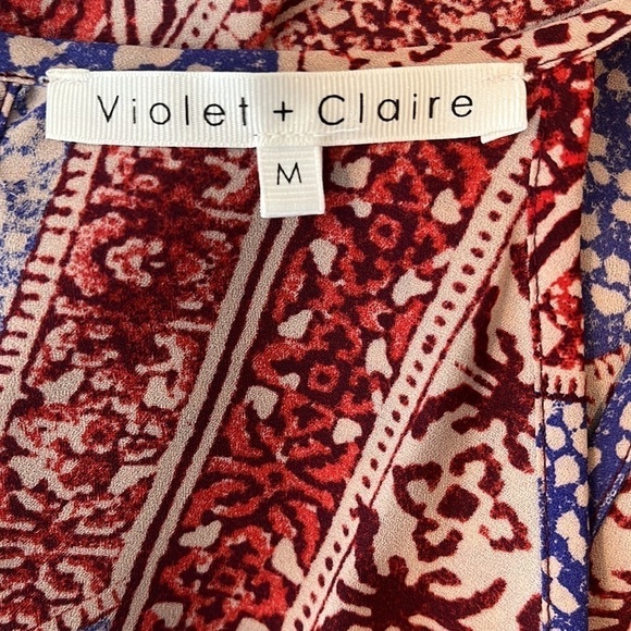 Violet & Claire Halter Top Red Blue Size Medium - Picture 7 of 9